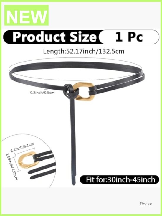 Genuine Cowhide Leather Double Strap Adjustable Wrap Belt